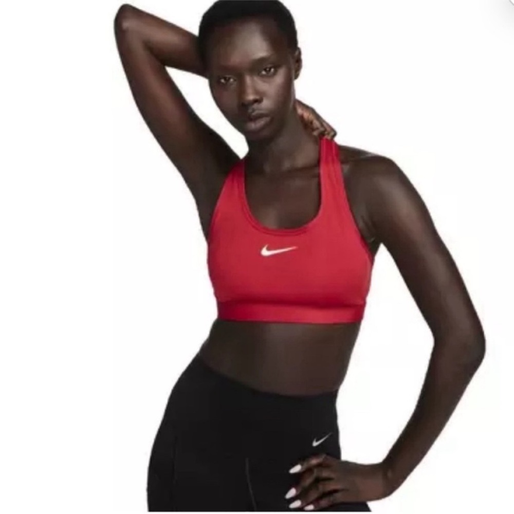 Nike Swoosh Medium Support Padded Racerback Women’s Red Sports Bra XL